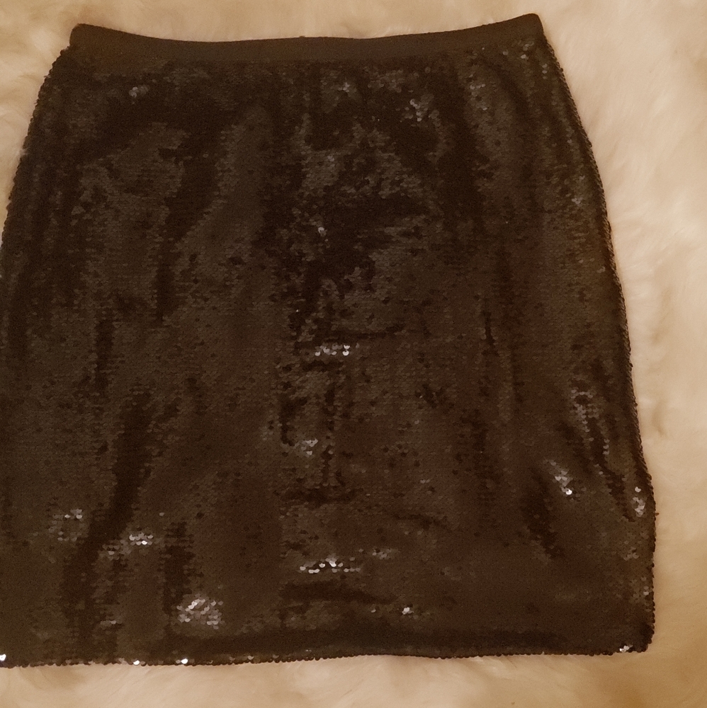 Justfab Black  sequins skirt, Large